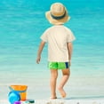 thumbnail image 4 of FORMRS Boys Rash Guard Short Sleeves Swim Shirt Quick Dry UPF 50+ Sun Protection, Sizes 3-12T, Beige Strawberry, 4 of 6