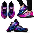 thumbnail image 1 of Bonitas zapatillas de malla con estampado 3D de galaxia para mujer, ligeras, cómodas, planas, transpirables, con cordones, 1 of 6