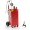 thumbnail image 2 of 35 Gallon Gas Caddy with Wheels, Fuel Storage Tank Gasoline Diesel Can with Manual Transfer Pump, for ATV Car Mowers Tractors Boat Motorcycle, 2 of 7