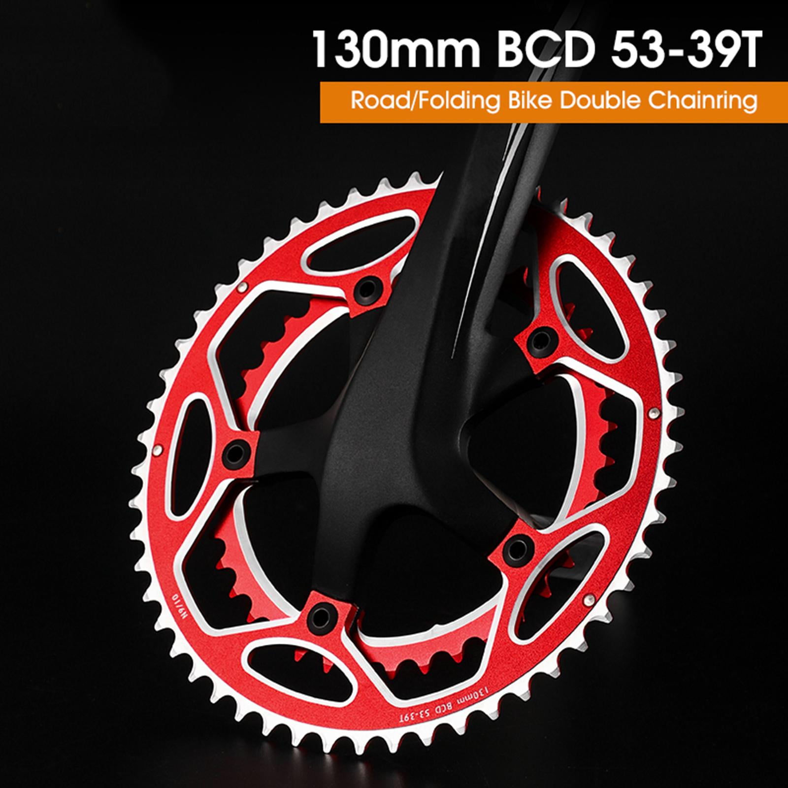 Road Bike Chainring Aluminum Alloy 130BCD Round 39-53T
