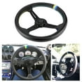 thumbnail image 4 of Leather Steering Wheel,350mm/14in for GReddy Style Car Modified Accessory Steering Wheel Replacement Effortless Installation, 4 of 14