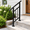 Black-with Balusters-2 Step-1, variant on Black-Stair Railing 4 Step 1 4ft W X 36in H Outdoor Stair Deck Guard Rail Kit