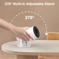 thumbnail image 2 of Mini Projector with Built-in Apps, WiFi 6 & Bluetooth | Portable Outdoor Movie Projector with Auto Keystone & 270° Rotation | HDMI, USB & Smartphone Compatible, 2 of 8