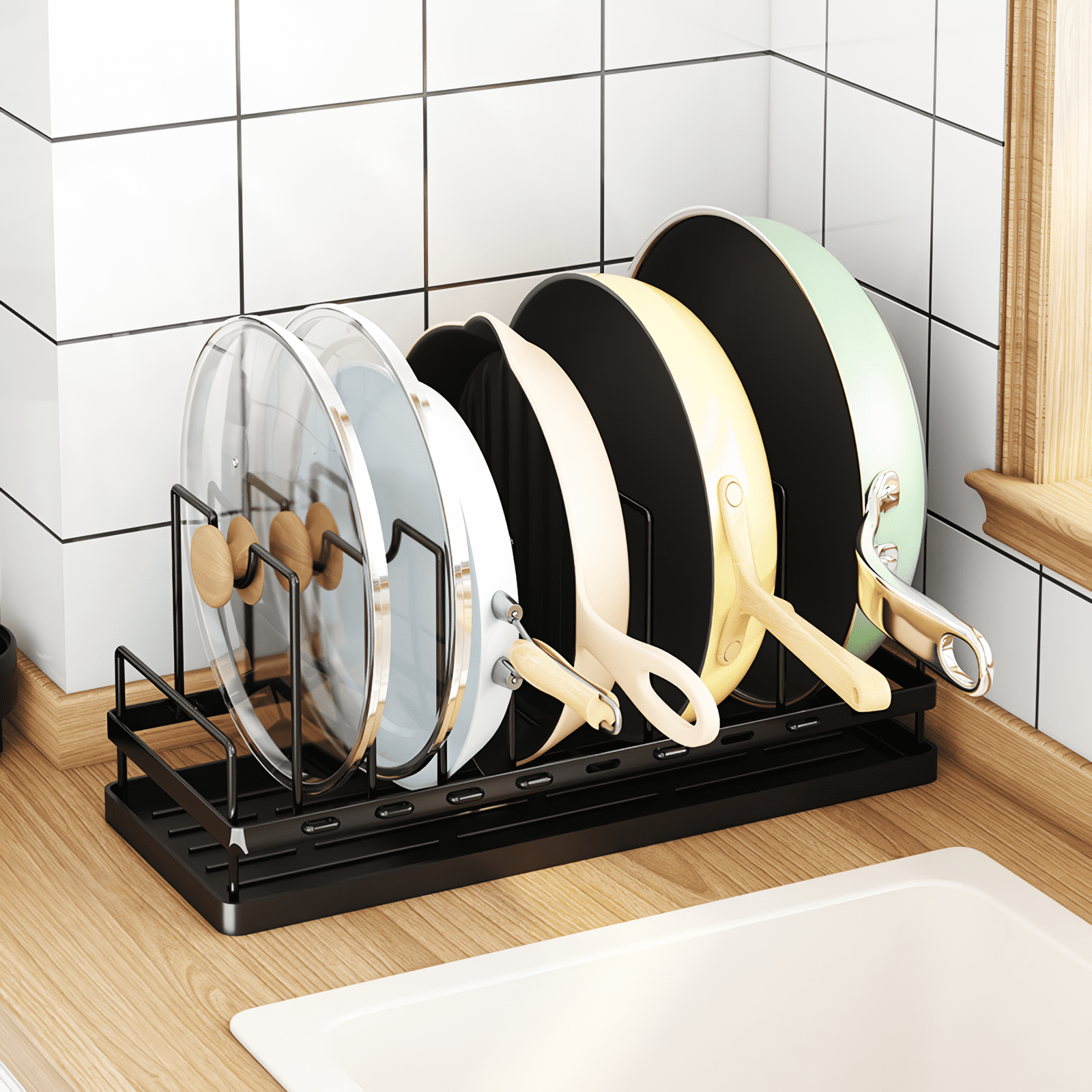  TQVAI Stainless Steel Dish Drying Rack with Drainboard, Rod and  Sponge Hook Holder, Hanging Dish Drainer, Over The Sink Dish Rack - Silver:  Home & Kitchen