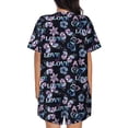 thumbnail image 3 of Picia Love Butterflies Pajamas Sets for Women Soft Short-Sleeved Pjs with Lounge Shorts Two Piece Sleepwear-Small, 3 of 9