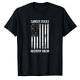 thumbnail image 1 of AALJY Cancer Sucks In Every Color Tshirt USA American Flag Ribbons T-Shirt, 1 of 1