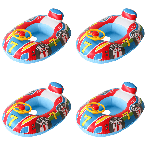 Anillo Natación Inflable para Bebé Coche Barco Asiento (pequeño) Azul