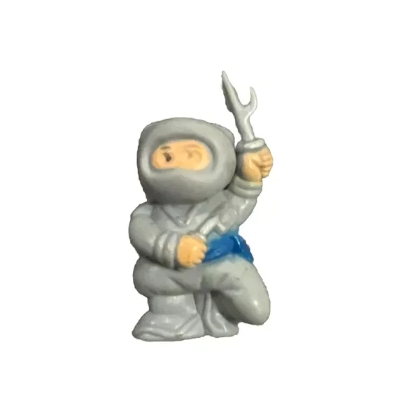 Soma plastic bootleg Toys Figures Mini NINJAS RARE 1980s Gray Replacement