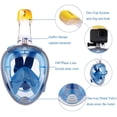 thumbnail image 3 of Masque Intégral de Plongée en Apnée DasMeer Seaview 180° Compatible GoPro, Masque de Snorkeling avec Respiration Facile, Drainage Facile et Anti-Buée, Anti-Fuite, Bandeau Ajustable pour Adultes et Enfants, Natation en Mer (Bleu, G/TG), 3 of 7