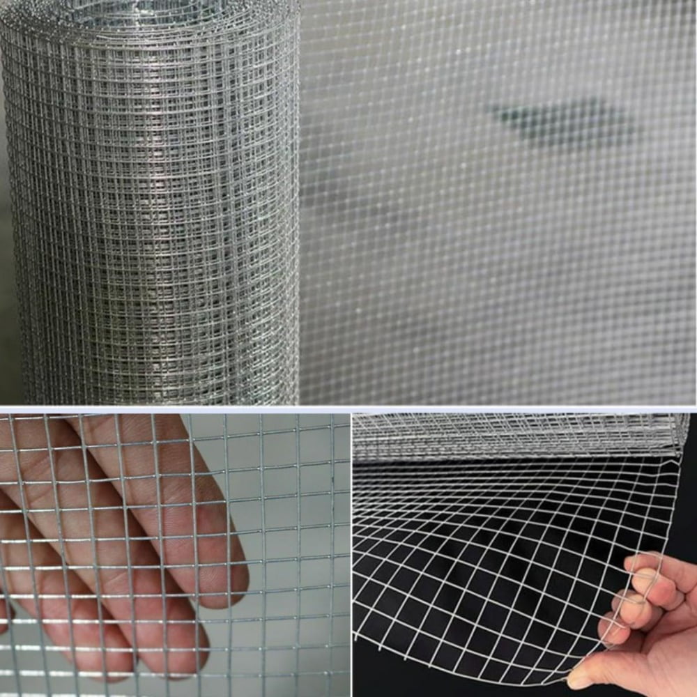 LYFJXX Galvanized Wire Mesh Roll with 1/4'' Cloth, Sliver, 8 x 20'