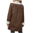 thumbnail image 7 of Bovxnpu Winter Coats for Women, Women's Oversized Jackets Solid Color Faux Composite Fleece Button Down Lapel Coat Warm Winter Clothing, 7 of 7