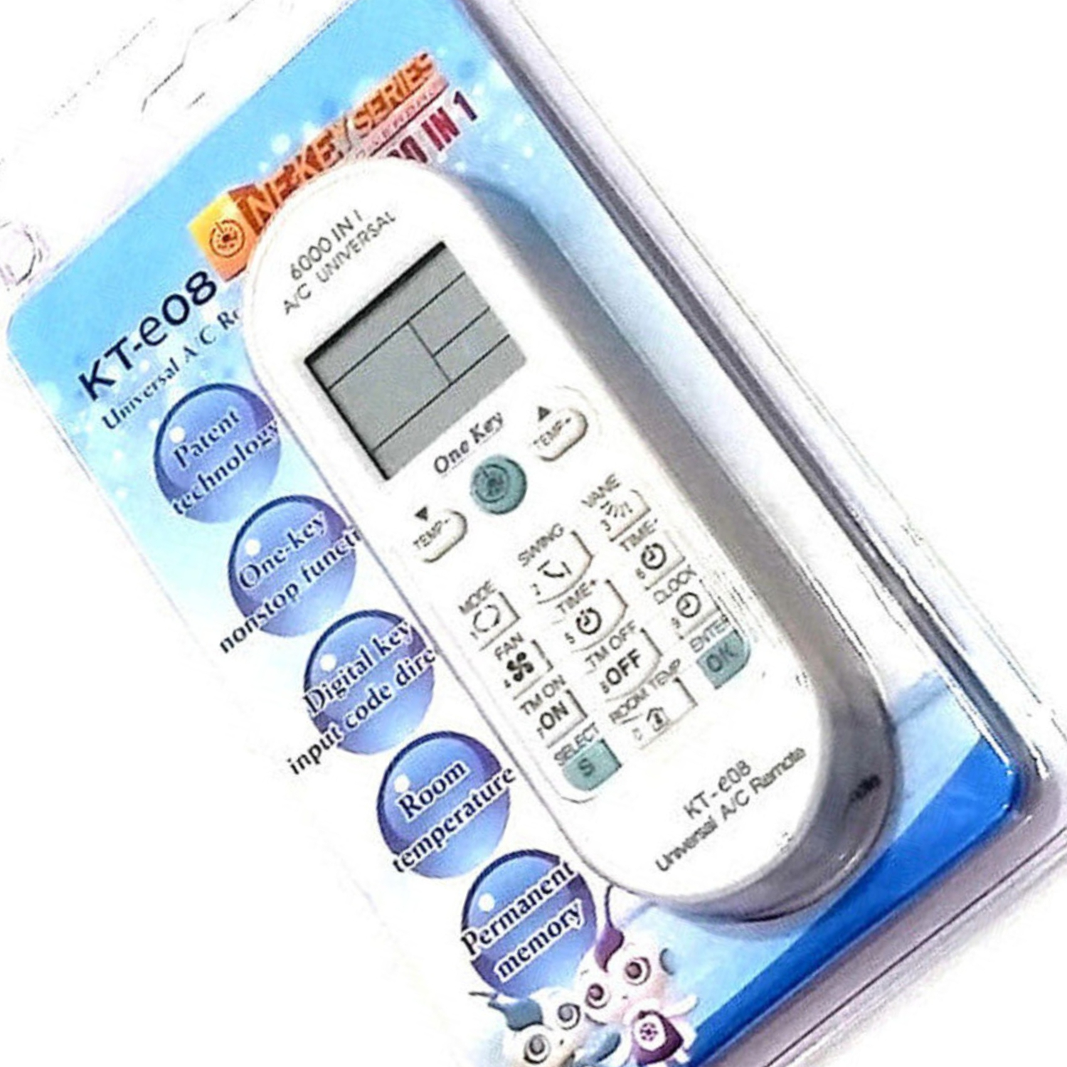 New KT-e08 For Fujitsu Daikin Hitachi LG Universal AC Remote