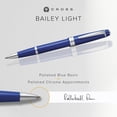 thumbnail image 2 of Cross Bailey Light Polished Blue Resin Rollerball Pen, 2 of 7
