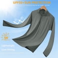 thumbnail image 4 of TACVASEN Men's UPF 50+ Sun Shirts 1/4 Zip Up Fishing Running T-Shirts Lightweight Quick Dry Outdoor Athletic Long Sleeve Tops, Dark Gray, M, 4 of 8