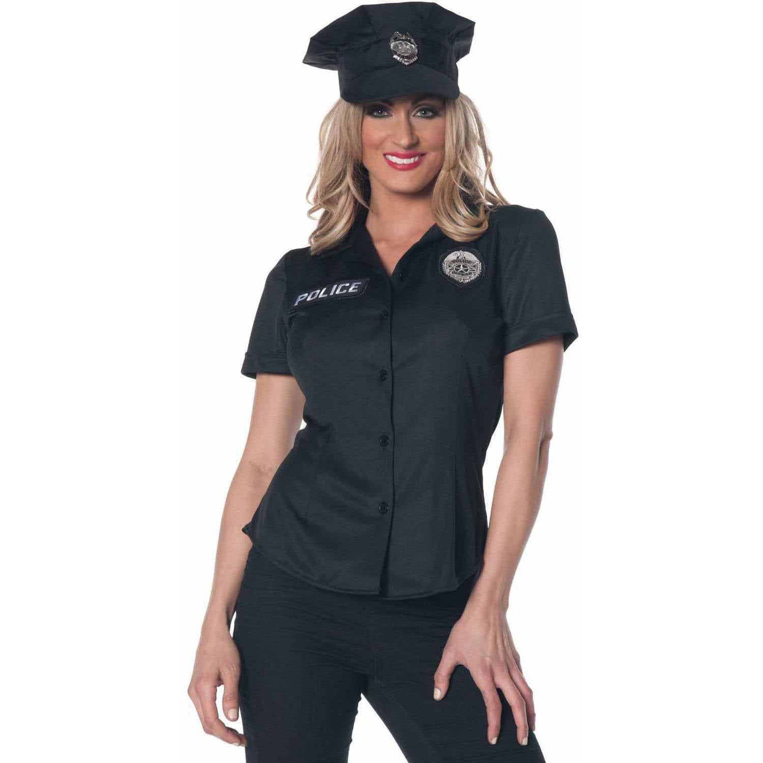 Men's Police Uniform Security Costume Polyester Quality Dark Navy Shirt 