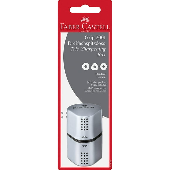 Faber-Castell Taille-crayon Grip Trio - Gris