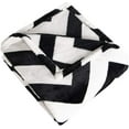 thumbnail image 3 of Flannel Throw Blanket, Super Soft with Black and White Chevron Pattern, 51 x 68 Inches, 3 of 7