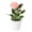 Light Pink, variant on OIUR Artificial Potted Rose Desktop Faux Rose Bonsai Reusable Artificial Rose in Flower Pot for Home Office Decor Photography Prop
