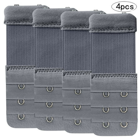 

DORKASM Bra Extenders In Clothing 2 -Hook Stretchy Soft Soft Bra Extensions， 4 Pack Gray Free Size