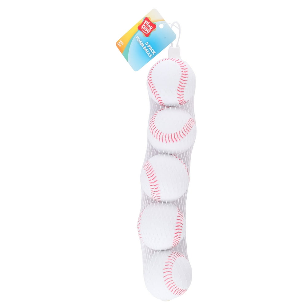 Play Day Foam Baseball, 5 Pack