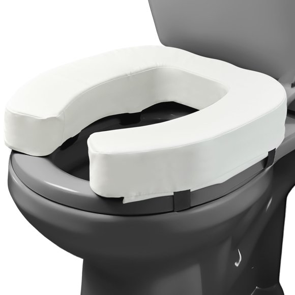 Elevador de asiento de inodoro Lunderg Adds de 7,62 cm, ajuste universal, blanco