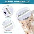 thumbnail image 3 of Yayeee 40oz Stainless Steel Tumbler with Straw and Handle Double-Wall Insulated Travel Water Bottle, Cartoon Goose Pattern, 3 of 8