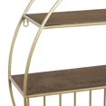 thumbnail image 4 of Deco 79 Étagère Murale en Métal Moderne, Grande Taille, Or, 4 of 4