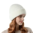 thumbnail image 1 of 1 gorro de lana de punto, versátil, cálido para exteriores, protección para los oídos, gorro frío, 1 of 5