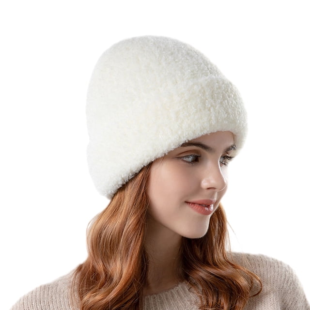 1 gorro de lana de punto, versátil, cálido para exteriores, protección para los oídos, gorro frío