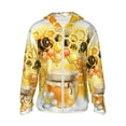 thumbnail image 2 of Uemuo Honey Bee Pattern Women's Full Zip UPF 50+ Sun Protection Hoodie Jacket Long Sleeve Sun Shirt Hiking Outdoor Performance with Pockets-Large, 2 of 9