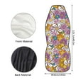 thumbnail image 5 of ZIATUBLE Hippie Daisy Car Seat Dust Cover Polyester Bucket Front Seats Cover for Cars Auto Interior Accessories 2 Pcs Easy to Install Stretch Vehicle Bucket Seat Cover for Trucks Van SUV, 5 of 7