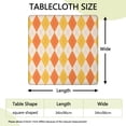 thumbnail image 2 of Orange Yellow Checkerboard Checkered Pattern Square Fitted Tablecloth with Elastic Edge,Square Table Cover,Washable Elastic Table Cover for Home Kitchen Party Decor 34"x34", 2 of 6