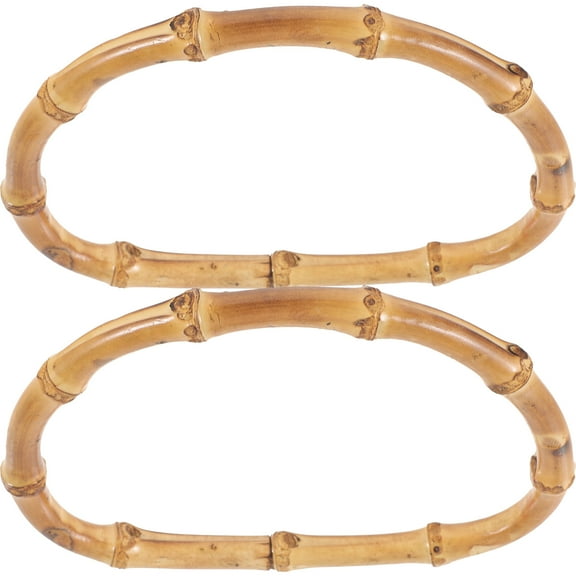 2 Pcs Small Tote Purse Handles Bag Bamboo Strap Replacement DIY Handbag Grip Gift Box