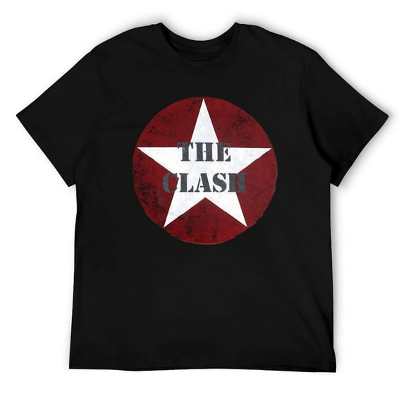 Punk Rock Star Graphic Tee, Vintage Music Inspired T-Shirt, Retro Band Logo Apparel Black-style XL