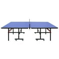 thumbnail image 4 of Coowa 8ft Portable Ping Pong Table, Mid-size Foldable Table Tennis Table Set with Net, 2 Table Tennis Paddles and 3 Balls, for Indoor Games, Easy to Store, 4 of 9