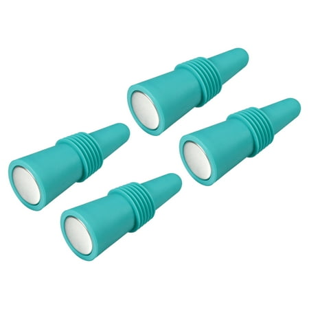

Uxcell Silicone Wine Bottle Stoppers Sealer Caps Cover for Drink Blue 4Pack