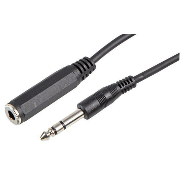 PRO SIGNAL - 6.35mm (1/4") Stereo Jack Socket to Plug Lead, 3m Black