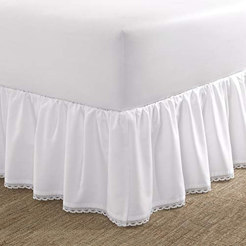 Hotel Quality Premium Pleated Bed Skirt Dust Ruffle by The Home Collection 