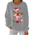 thumbnail image 2 of Craaazy Women's Casual Christmas Crew Neck Long Sleeve Pullover Tops Fashion Fall Winter Sweatshirts Comfortable Blouses Gifts, 2 of 8