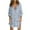 Blue C, variant on Linen Shirt Dress for Women Short Mini Dress 3/4 Sleeve Blouse Dress V Neck Buttons Down Loose Casual Floral Print Mini Dress with Pockets