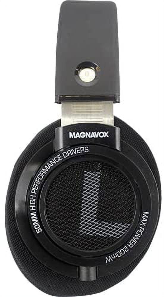(2 pack) Magnavox HiFi Stereo Over-Ear Wired Headphones SHP9500M (Black) 1.5m Cable