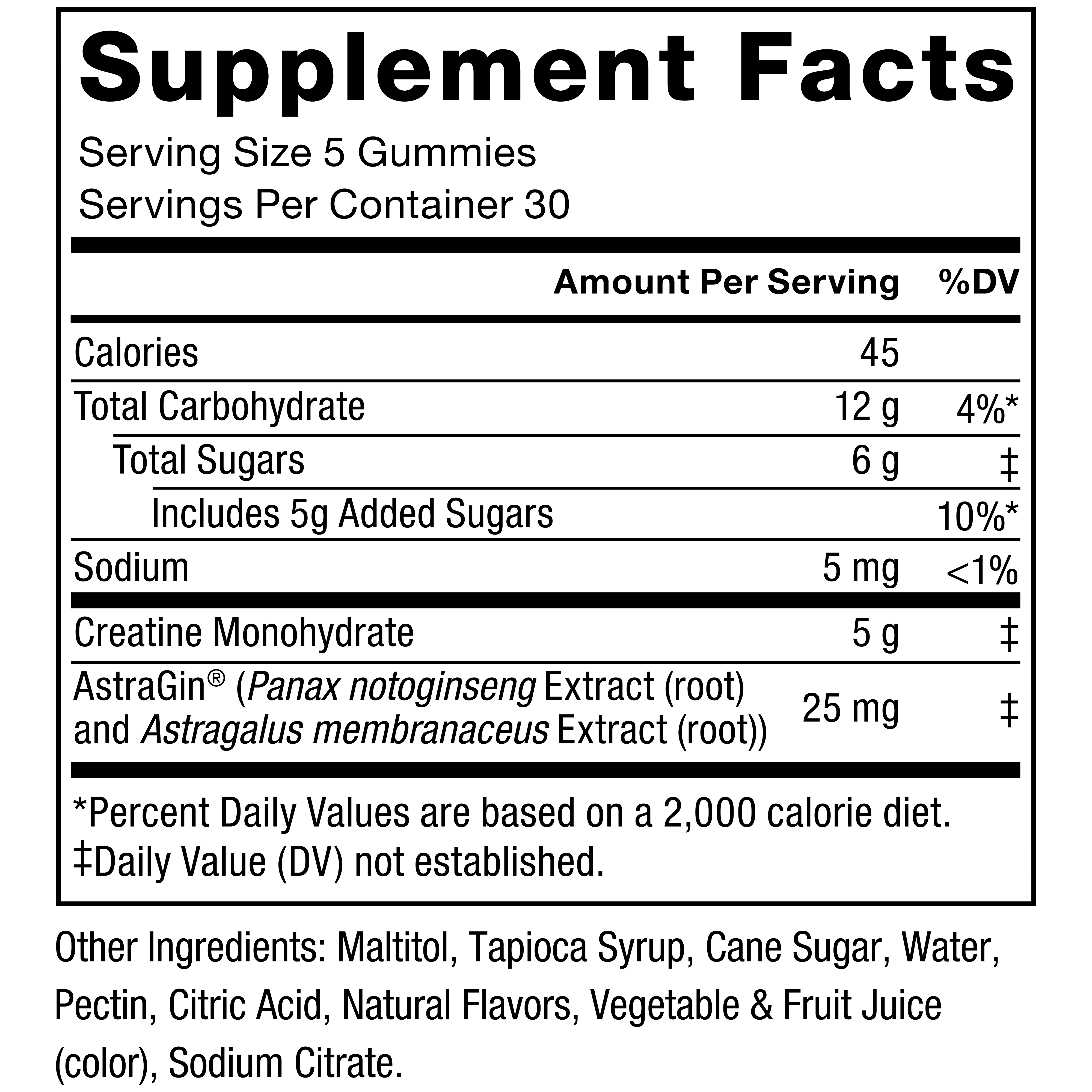 Gomitas de Creatina Monohidrato Force Factor, Certificadas NSF, Dosis de 5g para Hombres y Mujeres para Apoyar Músculo, Fuerza, Recuperación, Salud Cognitiva y Memoria, Sabor Frutas Variadas, 150 Gomitas 5