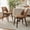 Brown, variant on Usaint Dining Chairs Set of 4, Modern Upholstered Faux Leather Kitchen & Dining Room Chairs with Solid Wood Frame, Curved Back, Foam Padded Seat, Mid Century Dining Chairs for Living Room, Dark Brown