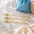 thumbnail image 3 of Necklace Extender 14K Gold Plated Copper Solid Brass Necklace Bracelet Extenders Extension Chains for Neckalces 3Pcs, 3 of 15