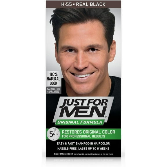JUST FOR MEN Hair Color H-55 Real Black 1 Each (Pack of 3)