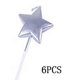 thumbnail image 3 of Star Shape Birthday Candles, 6 Pcs Cake Topper Decorations Birthday Candles Metallic Cake Candles For Kids Birthday Wedding Party-Silber, 3 of 4
