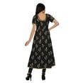 thumbnail image 4 of Moomaya Robe Ethnique Longue en Coton avec Fente avant Imprimée Kurti pour Femmes Indiennes, 4 of 6