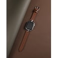 thumbnail image 3 of Wearlizer Leather Band Compatible with Apple Watch Band Women 38mm 40mm 41mm 42mm 44mm 45mm 46mm 49mm Dressy Leather Strap with T-shape Metal Buckle for iWatch Ultra SE Series 10 9 8 7 6 5 4 3, 3 of 6