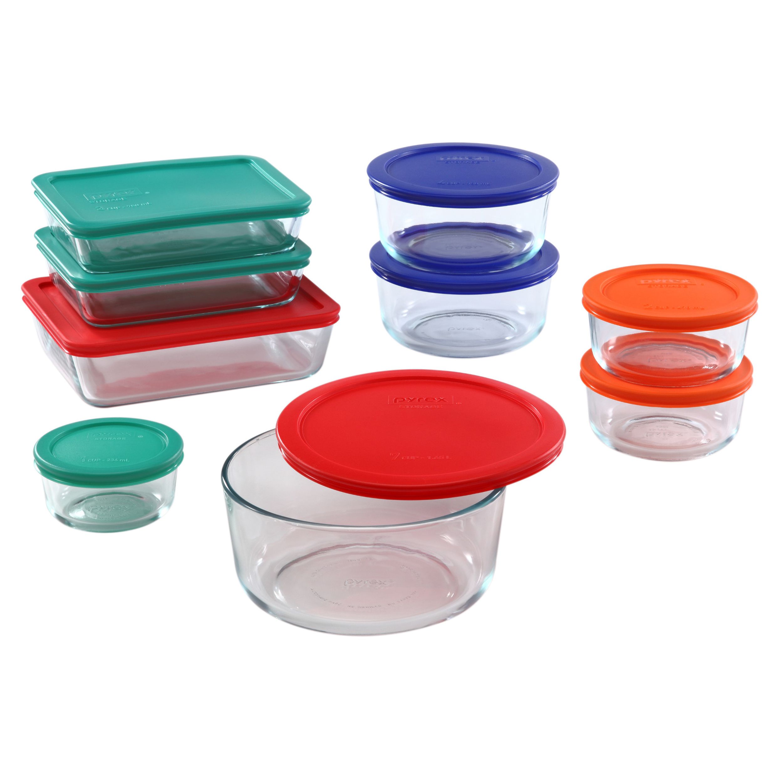 Pyrex 18-piece Glass Food Storage Container Set with Lids - image 2 of 9