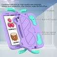 thumbnail image 2 of ELEHOLD Kids Friendly Case for iPad 10th Gen 10.9" 2022, EVA + Hard PC Hybrid Shockproof Full Body Protective Multi-Angle Kickstand Case Cute Cover with Handle Grip for iPad 10th Generation, Purple, 2 of 6